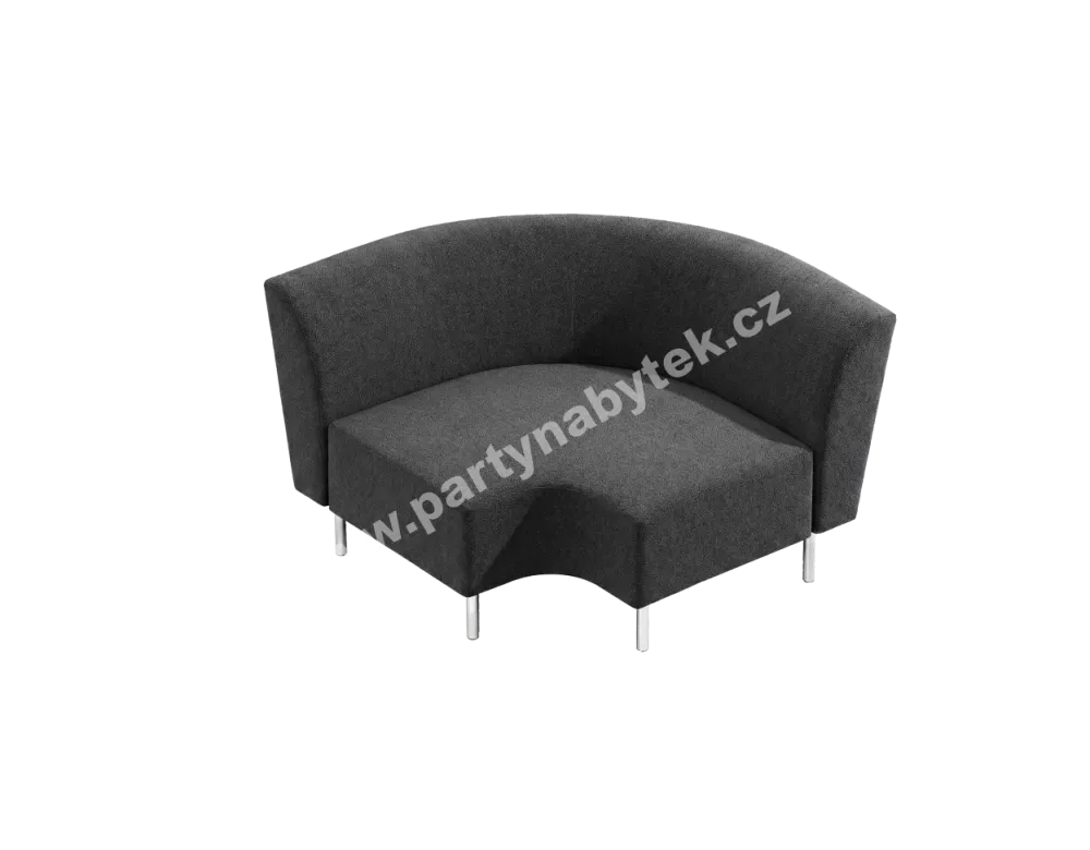 Pohovka Loop sedák rohový 90°, šedý