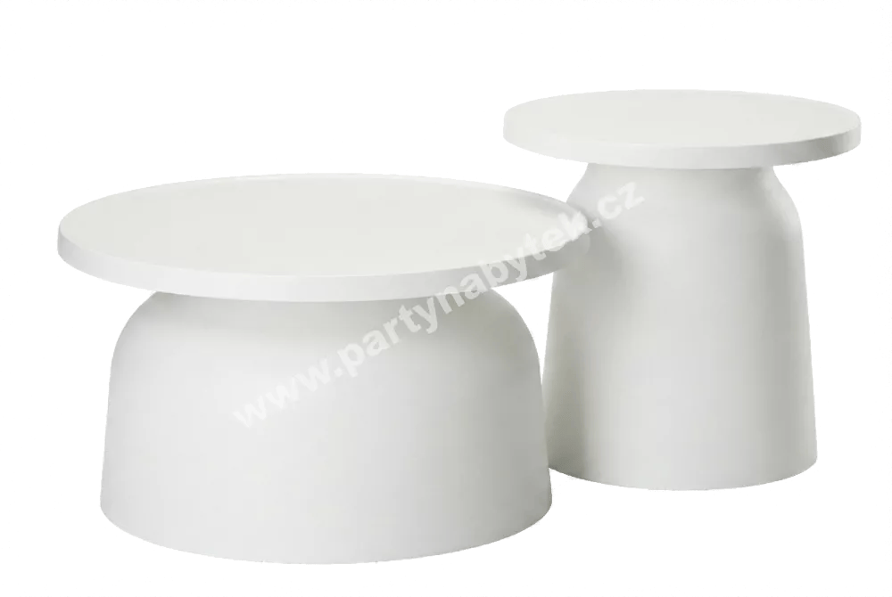 Stolky Otto 2 ks/set bílé kulaté pr. 47