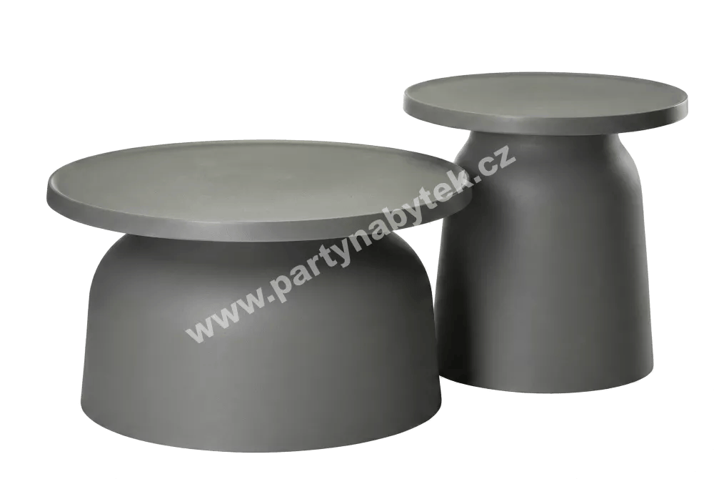 Stolky Otto 2 ks/set šedé kulaté pr. 47