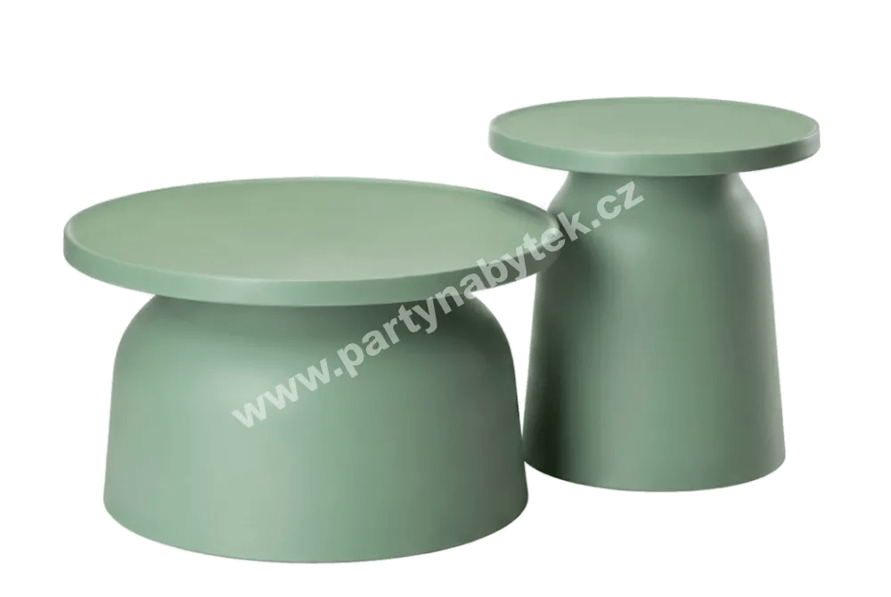 Stolky Otto 2 ks/set zelené kulaté pr. 47